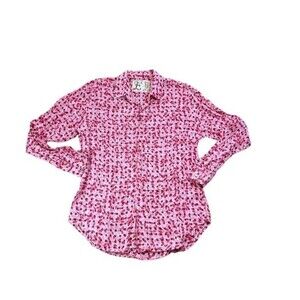 EUROPANN France Cotton Shirt Womens Size 3XL  Luxury Button-Up Floral-Preppy